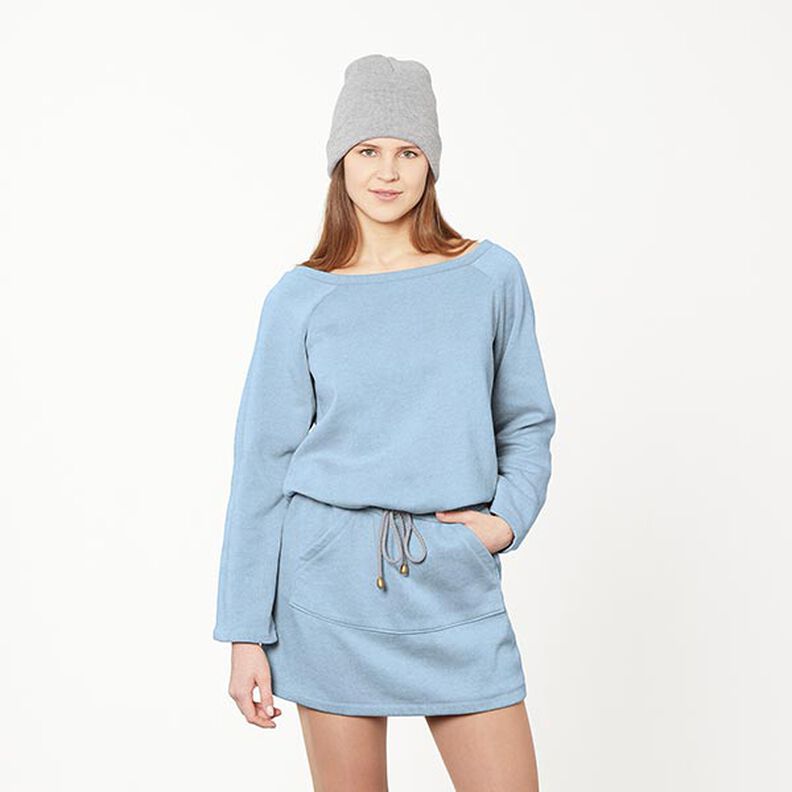 Brushed Sweatshirt Fabric – sky blue,  image number 7