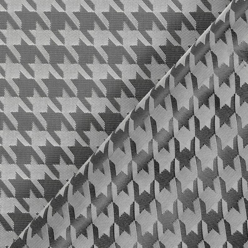 Lining Fabric Jacquard Houndstooth – light grey/dark grey,  image number 4