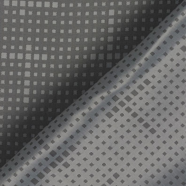 Lining Fabric Jacquard irregular boxes – dark grey,  image number 4