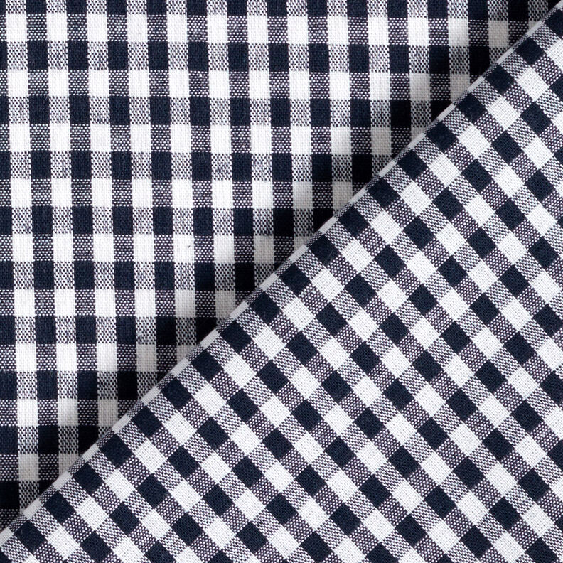 Cotton Vichy check 0,5 cm – blue-black/white,  image number 4