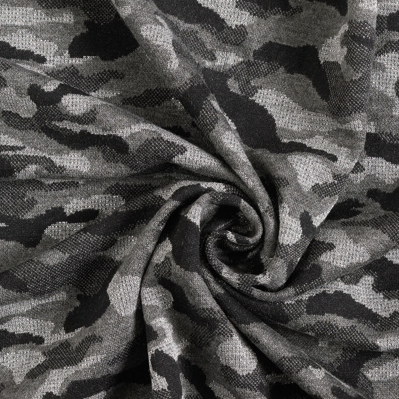 Knitted Jacquard Camouflage Metallic – black/metallic silver,  image number 4