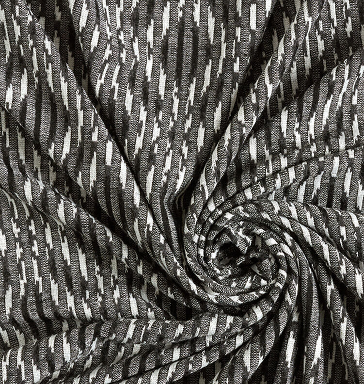 Lightweight knitted fabric, diamonds – black/white,  image number 3