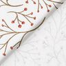 Decorative fabric half Panama branches with berries – offwhite,  thumbnail number 4