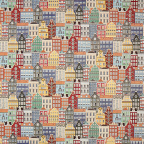 Decorative fabric Tapestry houses – light beige, 