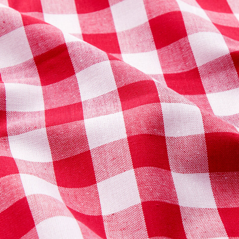 Cotton Vichy check 1,7 cm – red/white,  image number 2