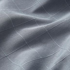 Decorative fabric, chequered grid, recycled – blue grey, 