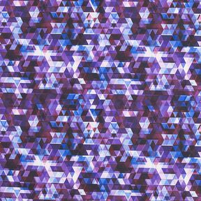 Softshell colourful triangles Digital Print – grape, 