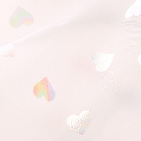Foil hearts soft mesh – pastel mauve, 