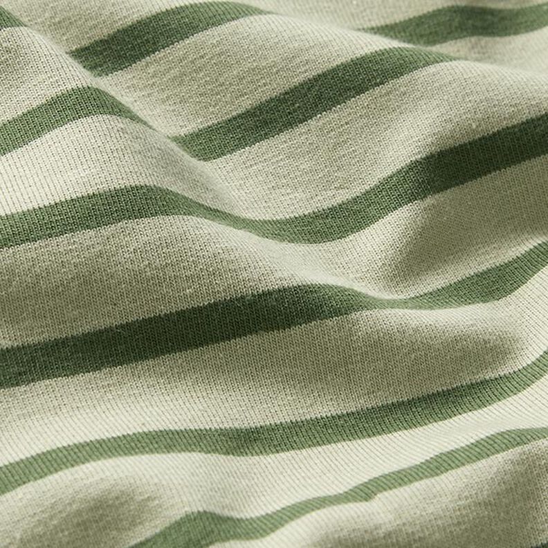 Narrow & Wide Stripes Cotton Jersey – reed/pine,  image number 2