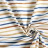 GOTS Cotton Jersey delicate watercolour stripes digital print – white/royal blue,  thumbnail number 3