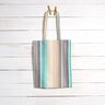 Outdoor Fabric Canvas Stripes with colour gradient – turquoise/grey,  thumbnail number 8