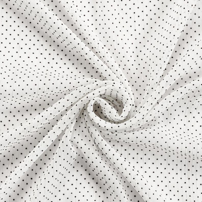 Glitter stripes and dots chiffon – white,  image number 3