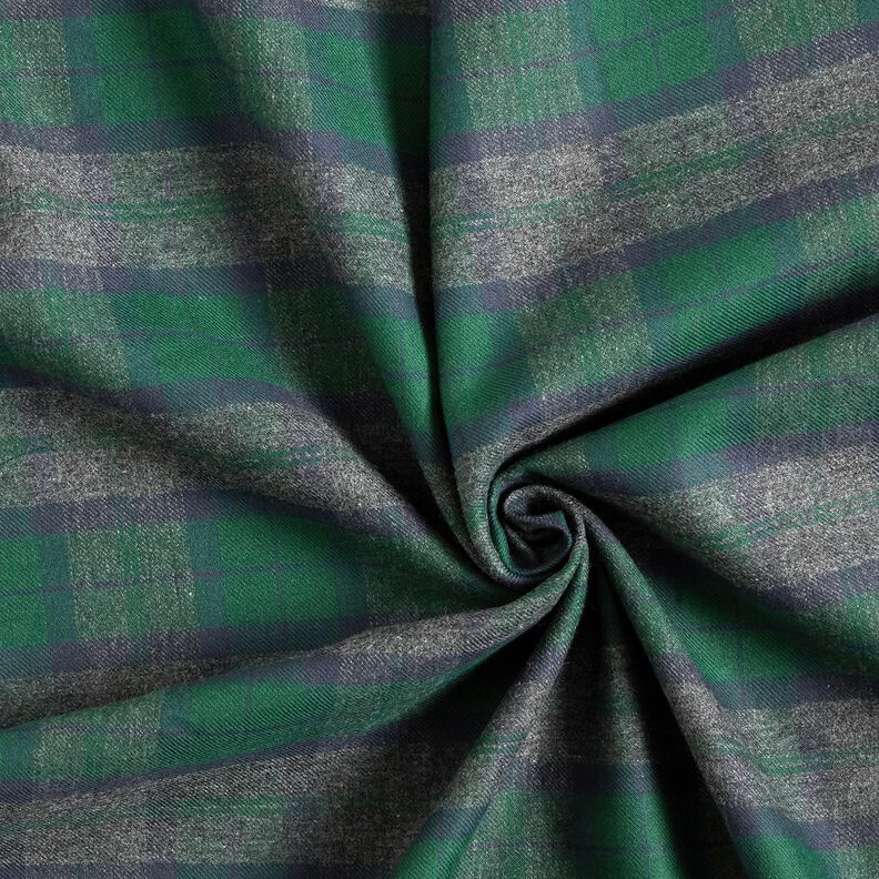 Classic flannel check – fir green/navy blue,  image number 3