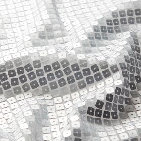 Sequin fabric squares – metallic silver, 