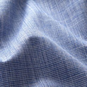 Cotton fabric mini houndstooth – white/denim blue, 