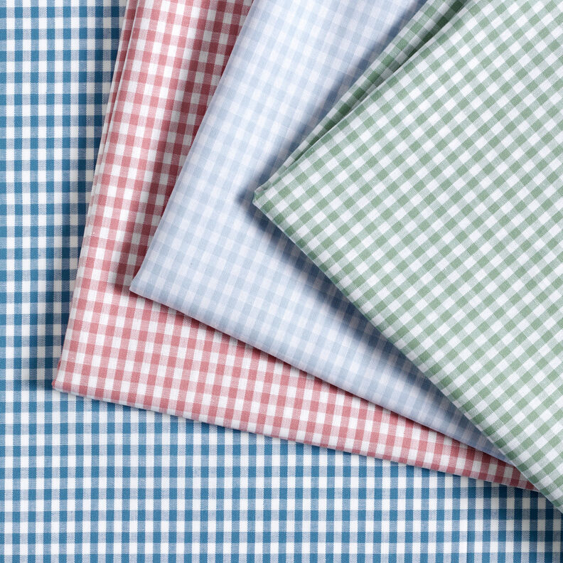 Cotton Vichy check 0,5 cm – dusky pink/white,  image number 5