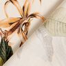 Textured branches and leaves viscose fabric – white,  thumbnail number 4