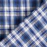 Cotton fabric tartan crash weave – royal blue/white,  thumbnail number 4