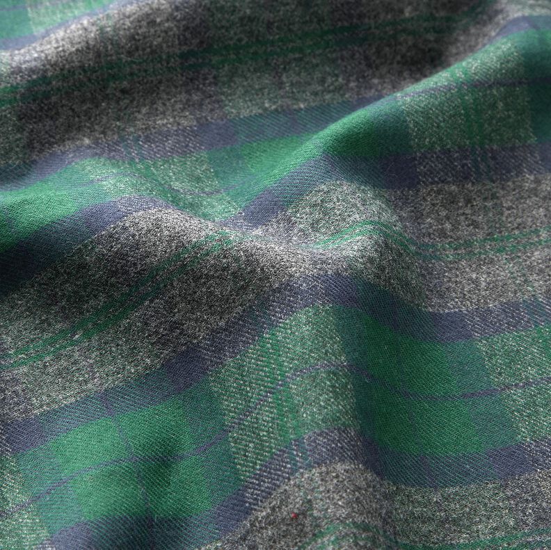 Classic flannel check – fir green/navy blue,  image number 2