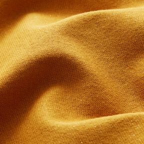 Glitter cuffs tubular fabric with lurex – curry yellow/metallic gold, 