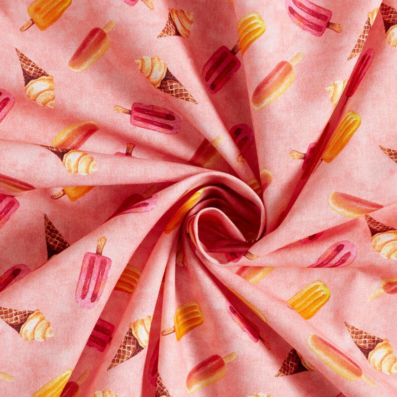 Cotton Poplin ice lolly Digital Print – dusky pink,  image number 3