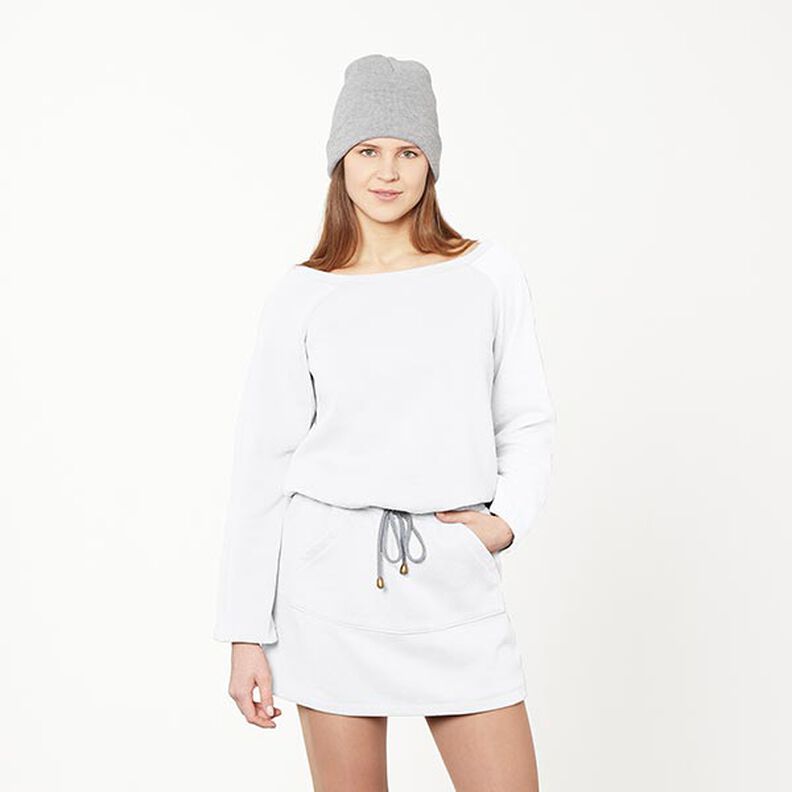 Brushed Sweatshirt Fabric – white,  image number 7