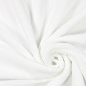 Towelling Fabric Bamboo – white, 
