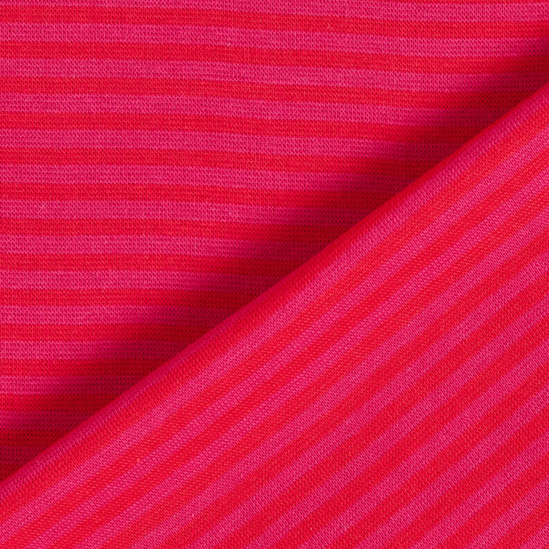 Ribbing Striped tubular fabric – fire red/intense pink,  image number 4