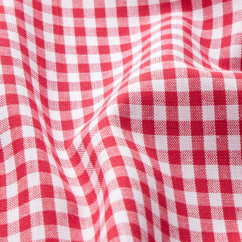 Cotton Vichy check 0,5 cm – red/white,  image number 2