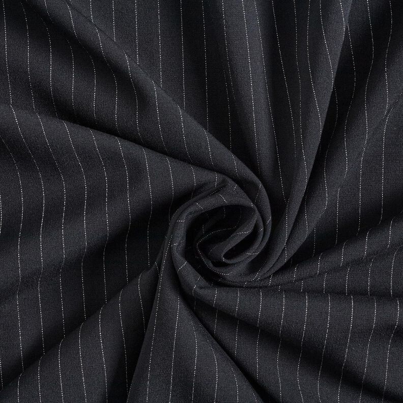 Viscose blend pinstripe – black/white,  image number 1