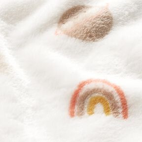 Cosy Fleece Rainbow and sun – white/sunglow, 