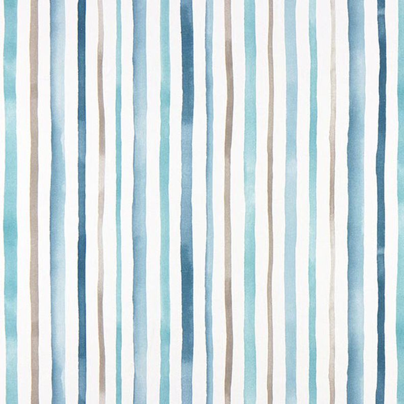 Watercolour Stripes Decor Half Panama – white/blue,  image number 1