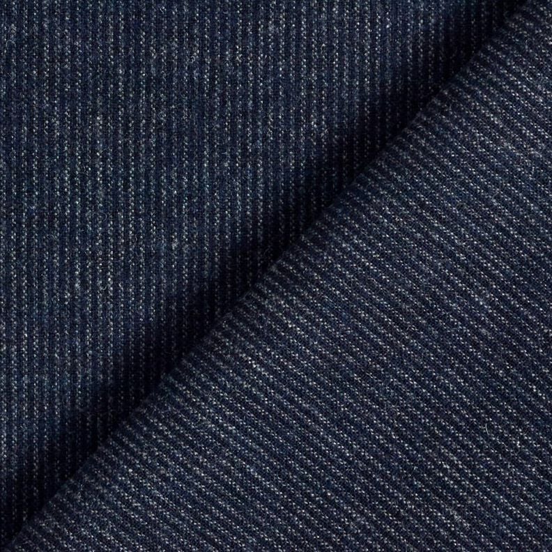 Wool blend fine stripes – midnight blue/denim blue,  image number 3