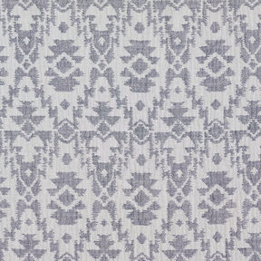 Double Gauze/Muslin Jacquard Aztec pattern – midnight blue/misty grey, 
