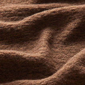 Mottled Wool Blend Knit Coating – chocolate, 