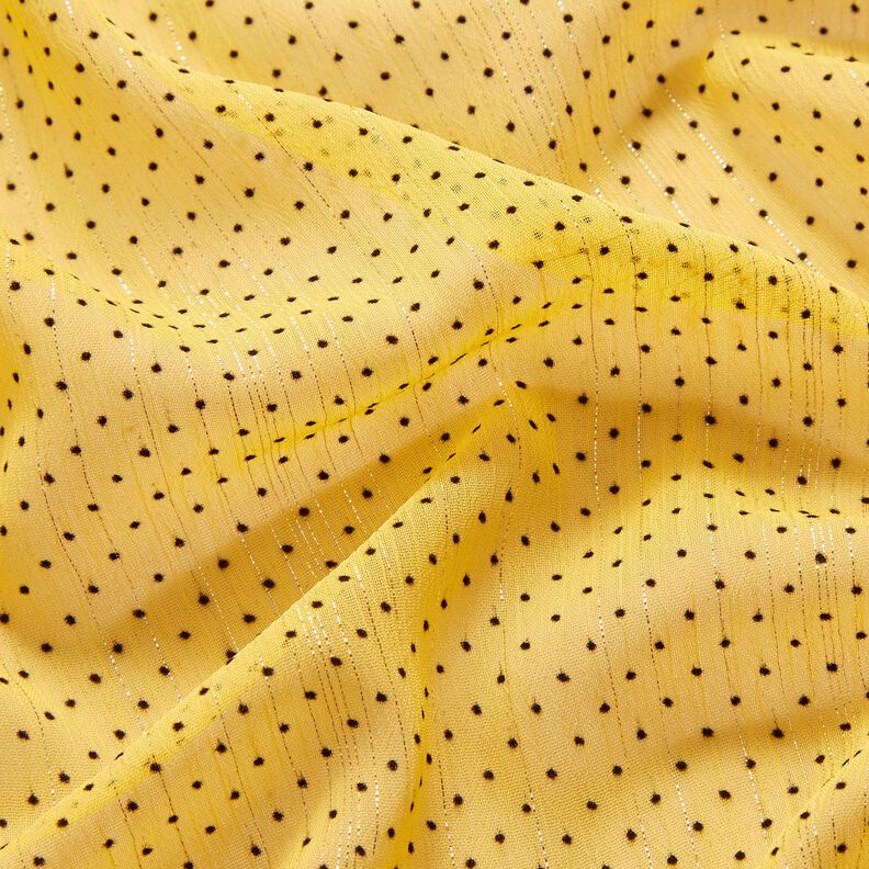 Glitter stripes and dots chiffon – lemon yellow,  image number 2