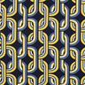 Viscose fabric chain pattern – navy blue,  thumbnail number 1