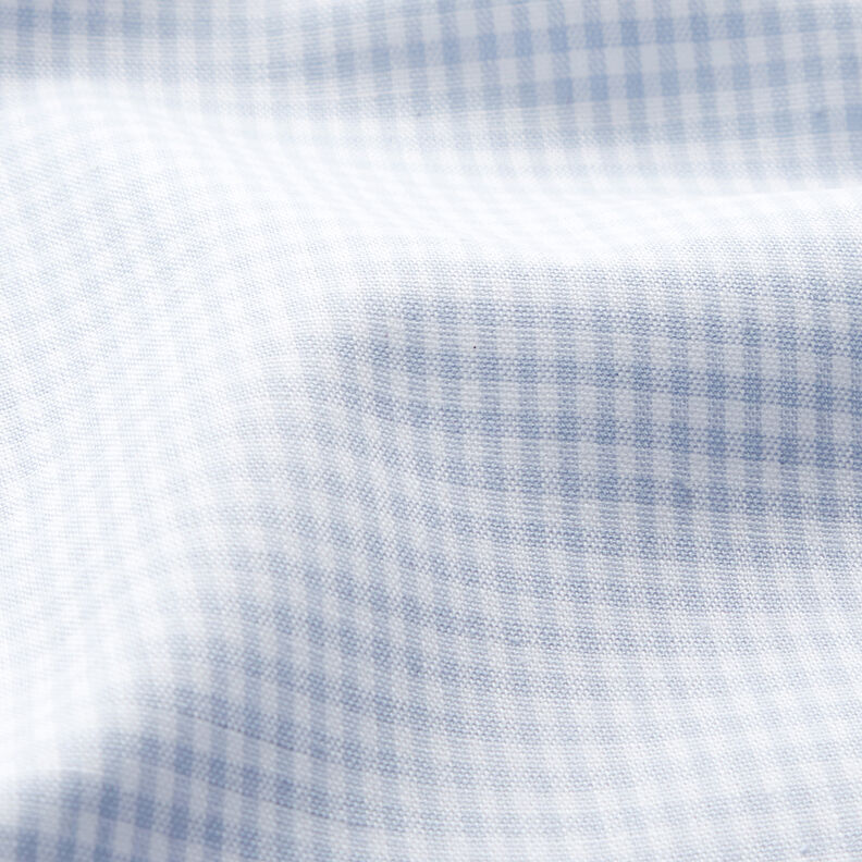 Cotton Vichy check 0,2 cm – light wash denim blue/white,  image number 2