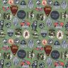 Cotton Poplin Jurassic Park Patches Licensed Fabric | Universal Studios – pine,  thumbnail number 1