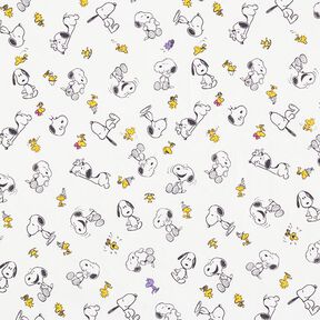 Cotton poplin licensed fabric Snoopy & Woodstock | Peanuts ™ – white, 