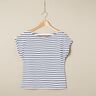 Narrow & Wide Stripes Cotton Jersey – white/navy blue,  thumbnail number 6