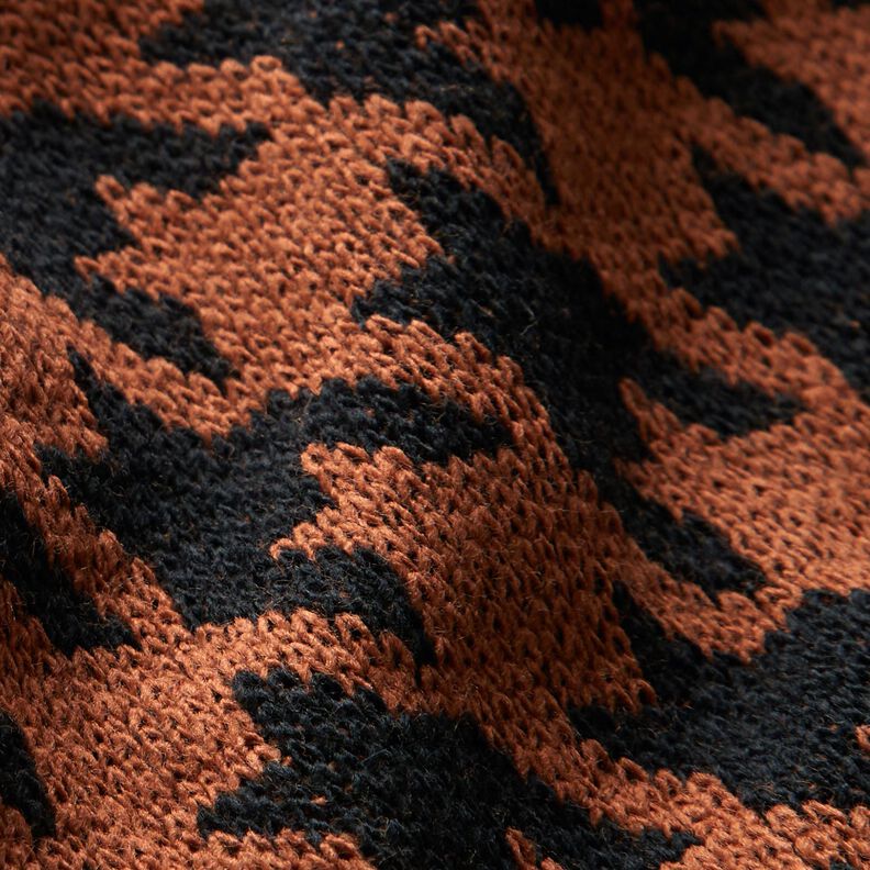 Houndstooth knit – copper/black,  image number 3