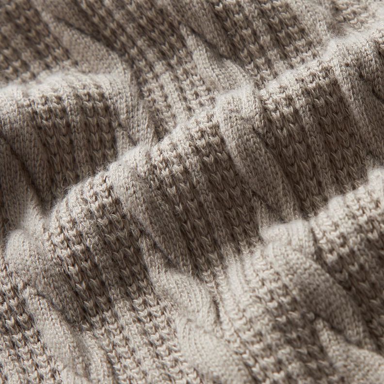 Knit Cloqué Cable Pattern – silver grey,  image number 2