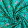 Viscose voile colourful branches – aqua blue/purple,  thumbnail number 3