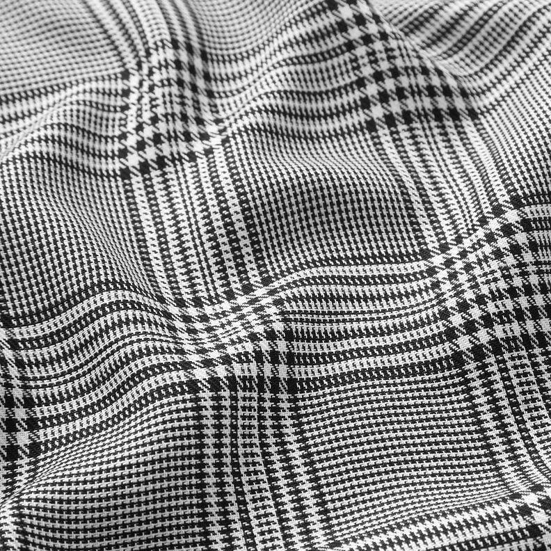 viscose fabric Glen Plaid – white/black,  image number 2