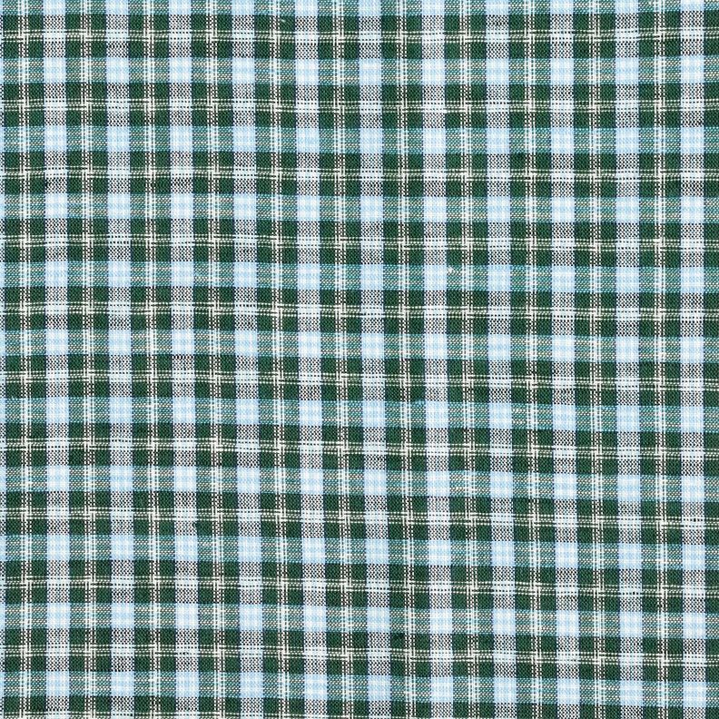 Cotton fabric overlaid gingham – fir green/light blue,  image number 1