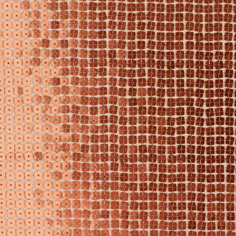 Sequin fabric squares – bronze,  image number 1