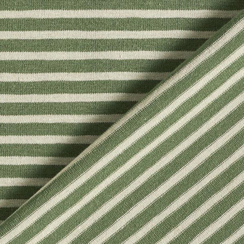 Narrow Stripes Cotton Jersey – reed/pine,  image number 4