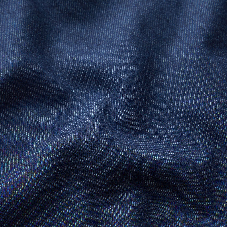 Cotton denim stretch medium – navy blue,  image number 2