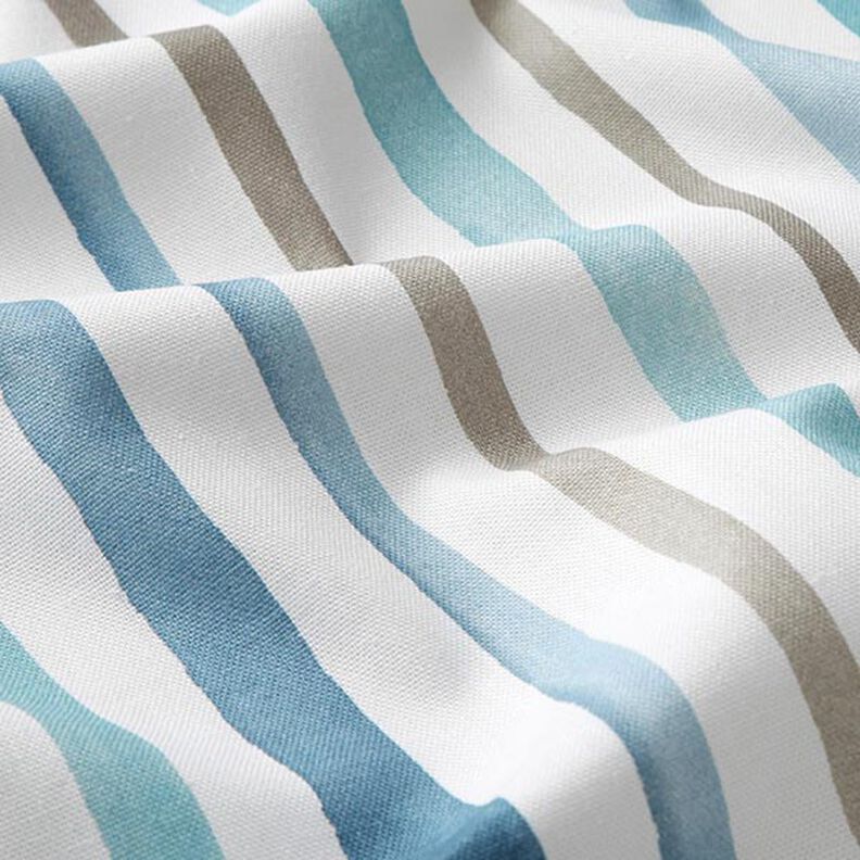 Watercolour Stripes Decor Half Panama – white/blue,  image number 2